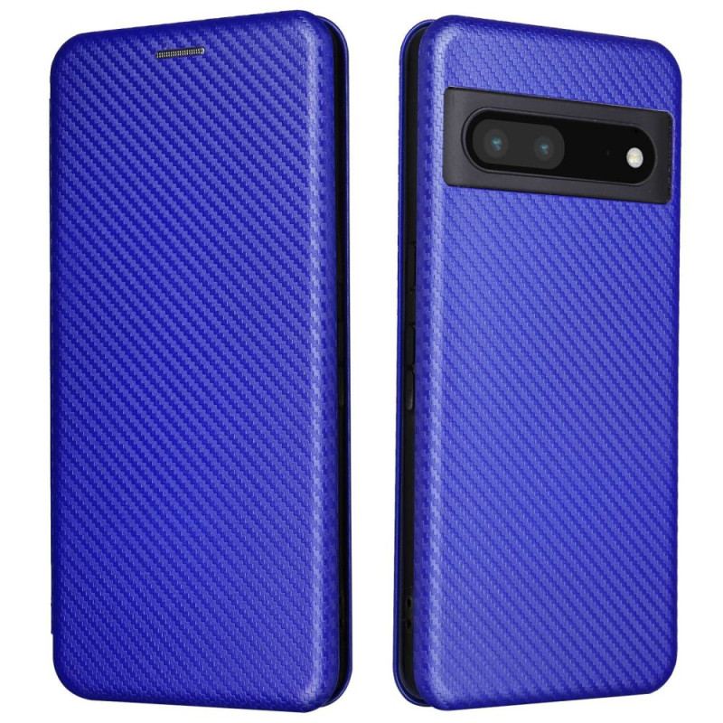 Capa De Celular Para Google Pixel 7 Pro Flip Fibra De Carbono