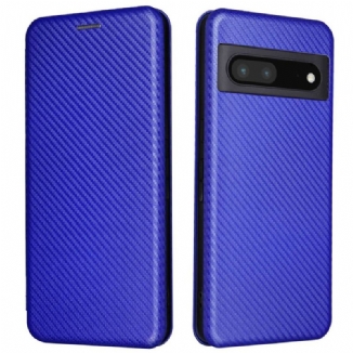 Capa De Celular Para Google Pixel 7 Pro Flip Fibra De Carbono