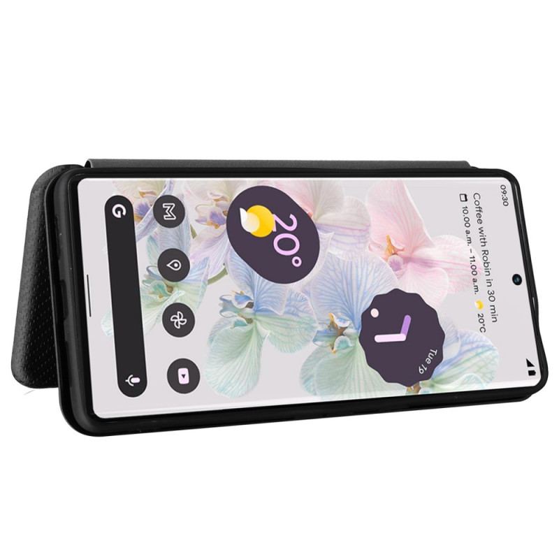 Capa De Celular Para Google Pixel 7 Pro Flip Fibra De Carbono