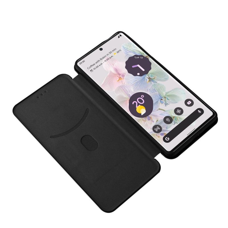 Capa De Celular Para Google Pixel 7 Pro Flip Fibra De Carbono