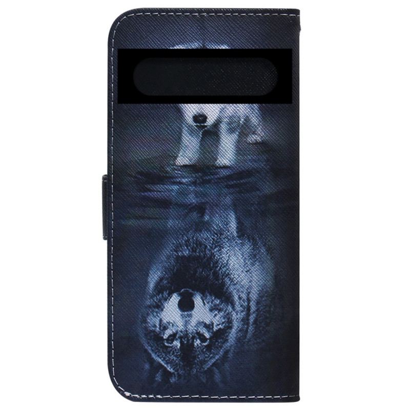 Capa De Couro Para Google Pixel 7 Pro Sonho De Cachorrinho