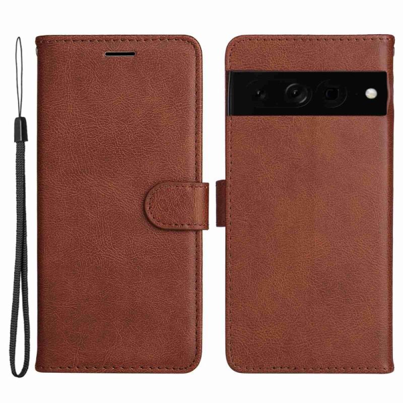 Capa Flip Para Google Pixel 7 Pro De Cordão Simples Com Alça