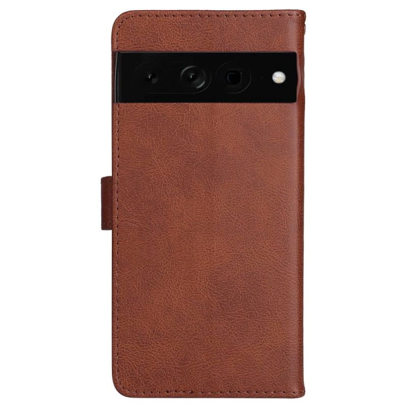 Capa Flip Para Google Pixel 7 Pro De Cordão Simples Com Alça