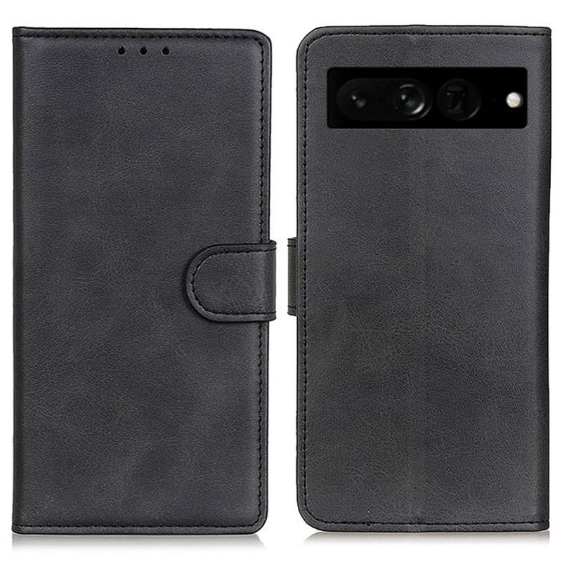 Capa Flip Para Google Pixel 7 Pro Couro Sintético Fosco