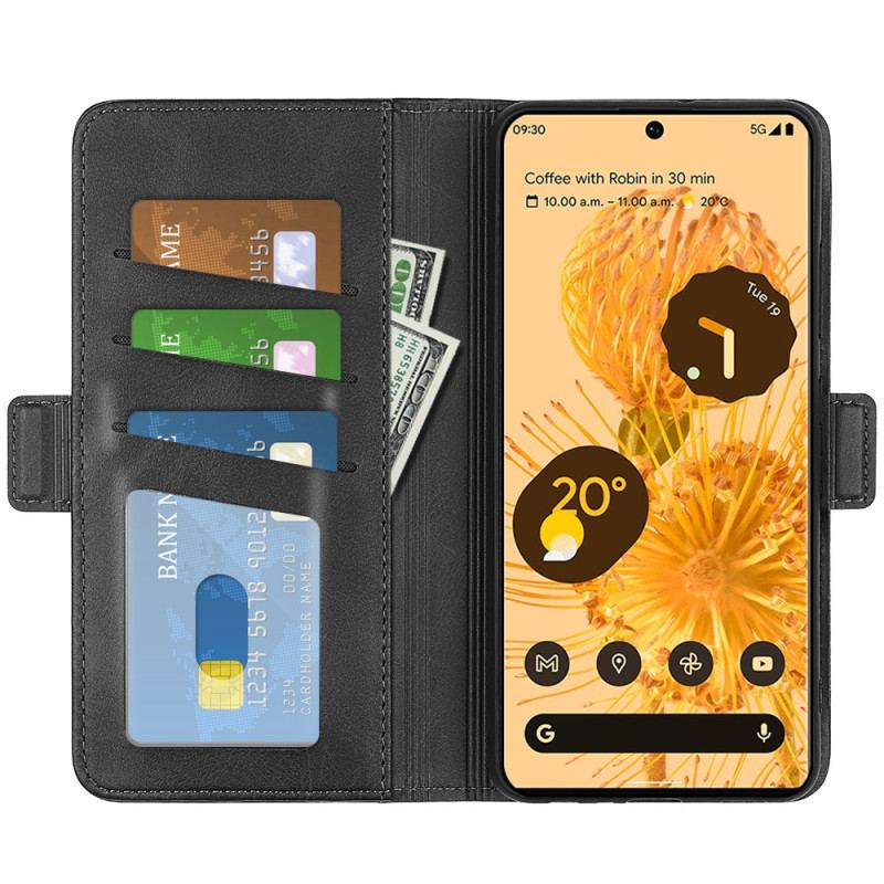 Capa Flip Para Google Pixel 7 Pro Fecho Duplo