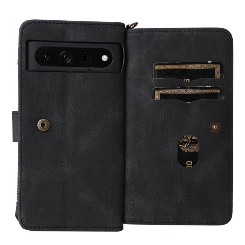 Capa Flip Para Google Pixel 7 Pro Vintage Multifuncional