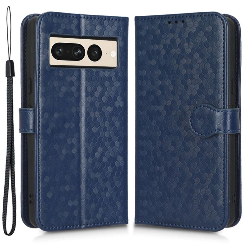 Capa Folio Para Google Pixel 7 Pro De Cordão Design Strappy 3d