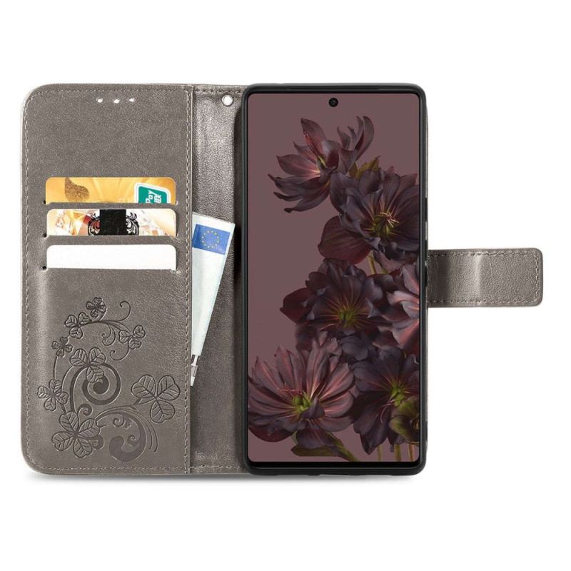 Capa Folio Para Google Pixel 7 Pro Flores Asiáticas