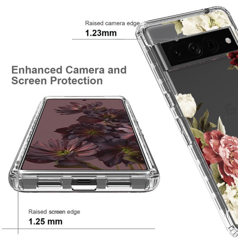 Capa Para Google Pixel 7 Pro Flores Sem Costura