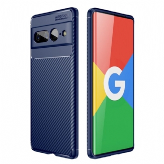 Capa Para Google Pixel 7 Pro Textura Flexível De Fibra De Carbono