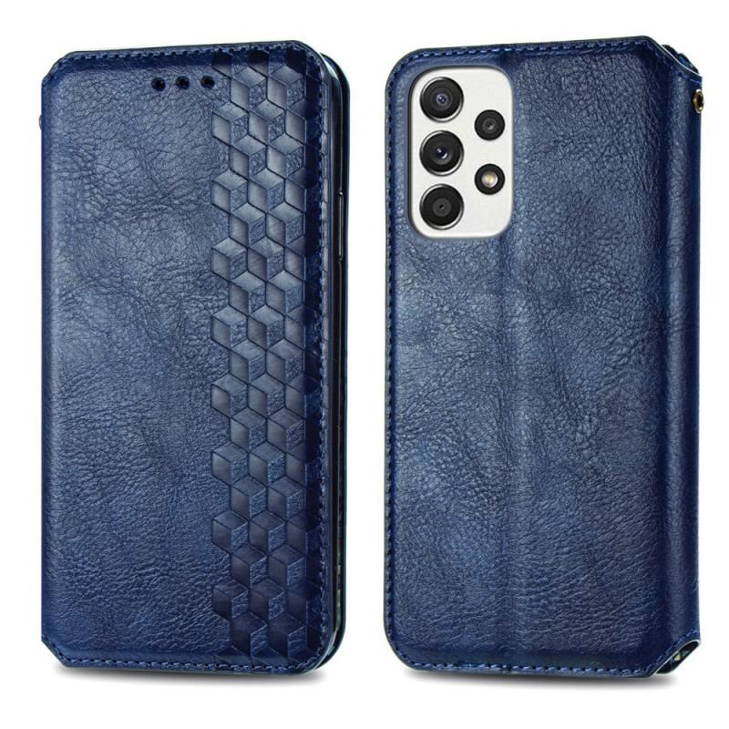 Capa De Celular Para Samsung Galaxy A13 Flip Padrão 3d De Efeito De Couro