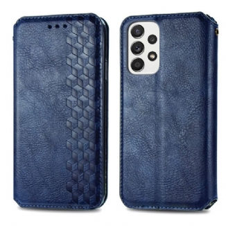 Capa De Celular Para Samsung Galaxy A13 Flip Padrão 3d De Efeito De Couro