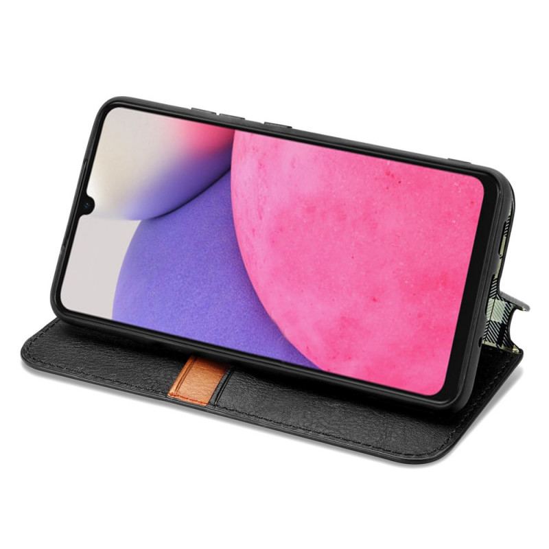 Capa De Celular Para Samsung Galaxy A13 Flip Padrão 3d De Efeito De Couro