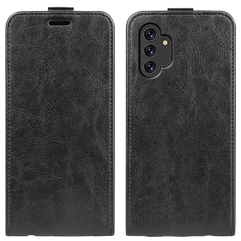 Capa De Couro Para Samsung Galaxy A13 Flip Efeito De Couro Com Aba Vertical