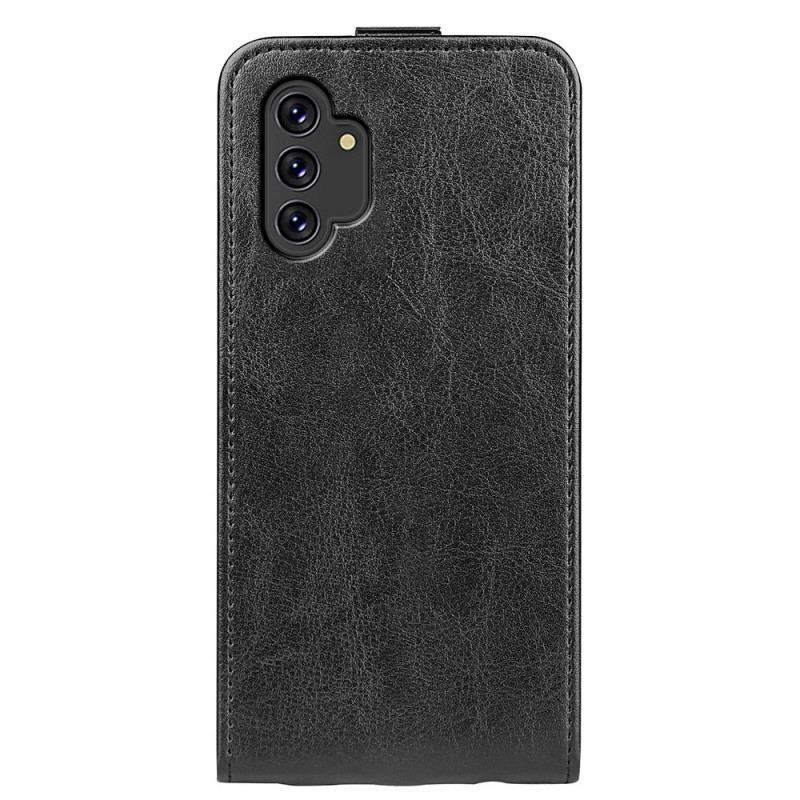 Capa De Couro Para Samsung Galaxy A13 Flip Efeito De Couro Com Aba Vertical