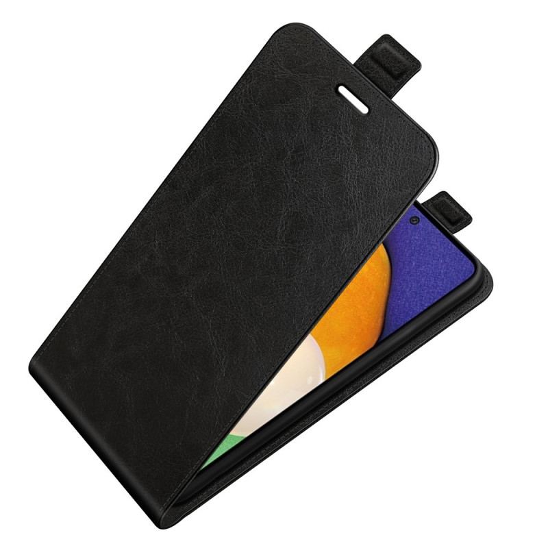 Capa De Couro Para Samsung Galaxy A13 Flip Efeito De Couro Com Aba Vertical