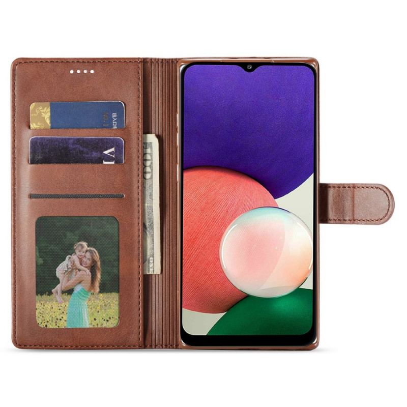 Capa De Couro Para Samsung Galaxy A13 Lc.imeeke Efeito Couro