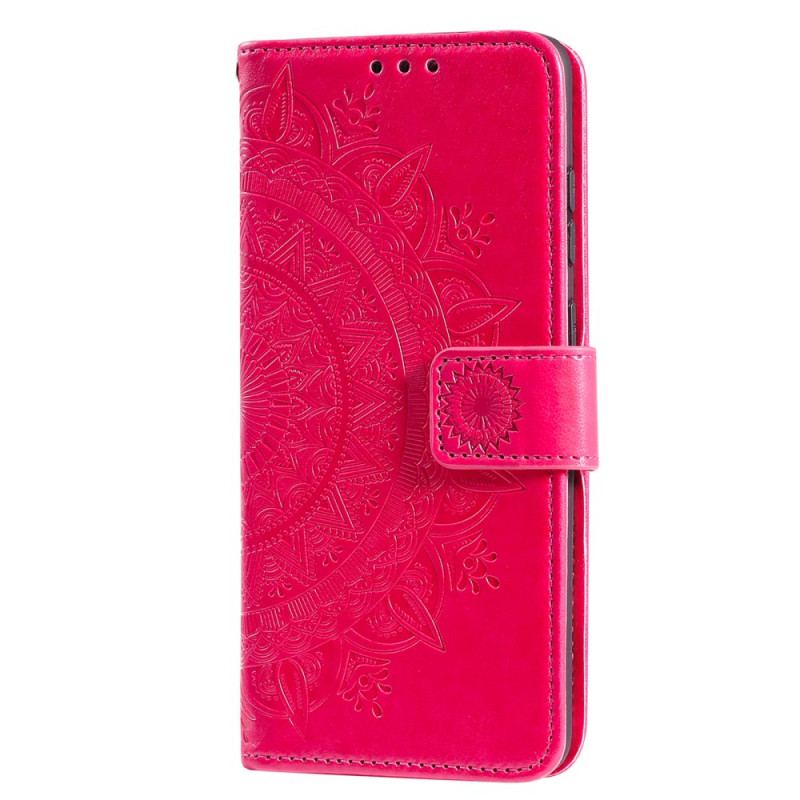 Capa De Couro Para Samsung Galaxy A13 Mandala Do Sol