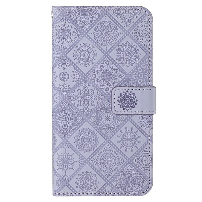 Capa De Couro Para Samsung Galaxy A13 Padrão De Tapeçaria