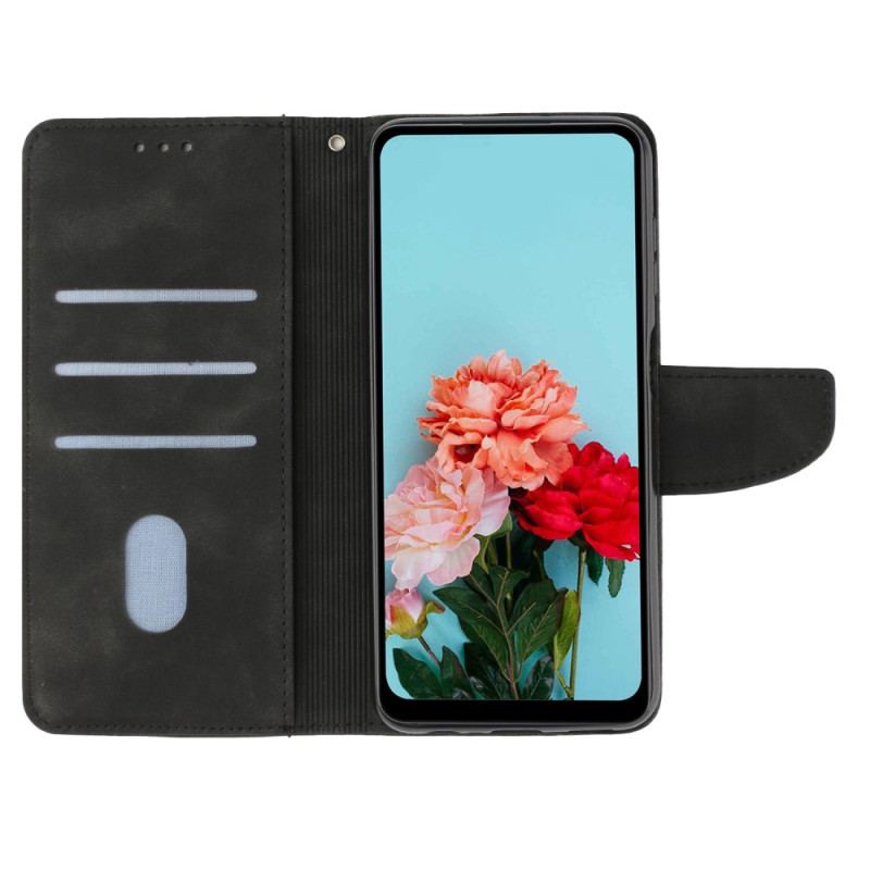 Capa Flip Para Samsung Galaxy A13 De Cordão Estilo Vintage Com Tiras