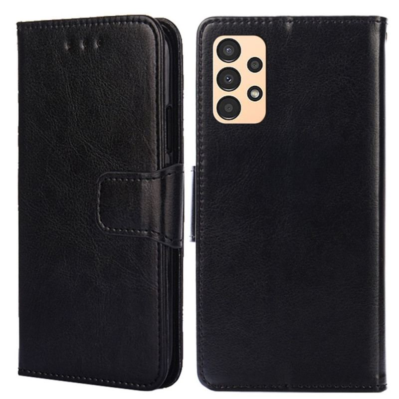 Capa Flip Para Samsung Galaxy A13 Estilo Vintage De Couro