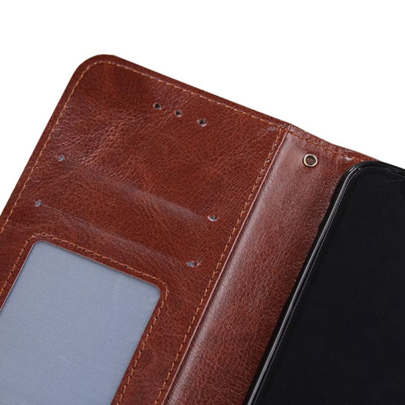 Capa Flip Para Samsung Galaxy A13 Estilo Vintage De Couro