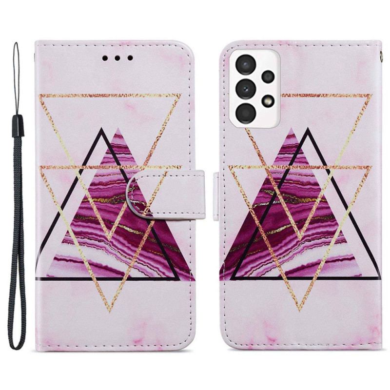 Capa Flip Para Samsung Galaxy A13 Mármore Intenso