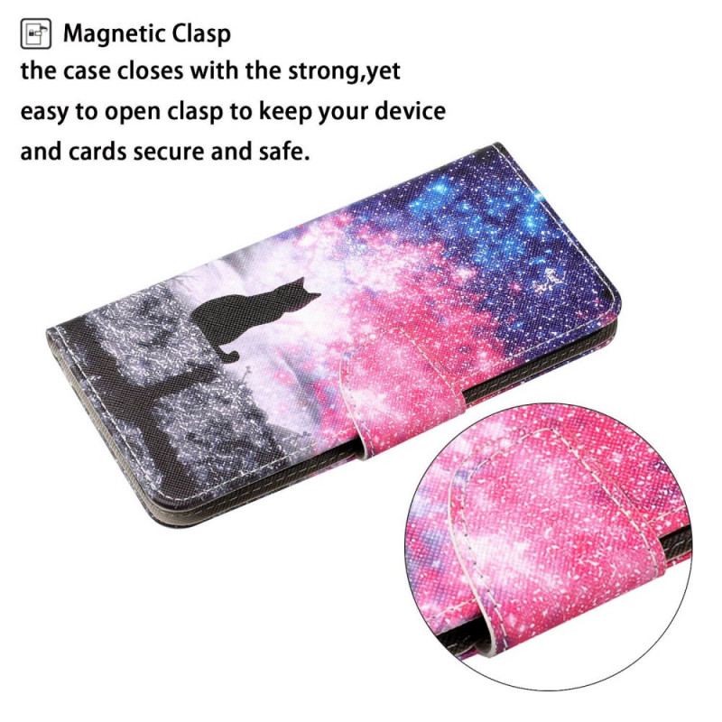 Capa Flip Para Samsung Galaxy A13 Skylight Cat