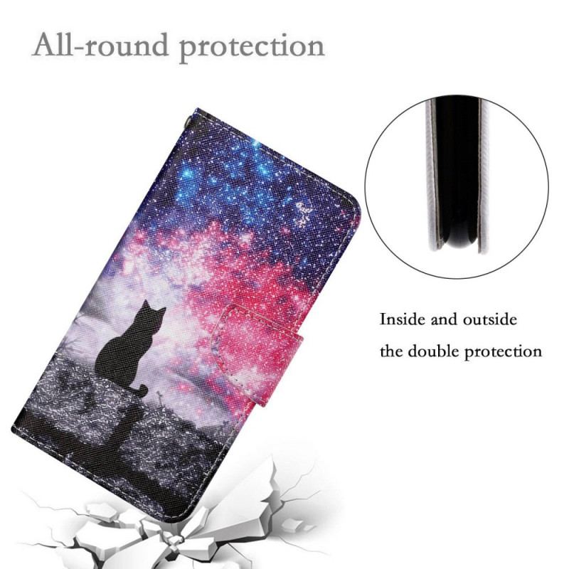 Capa Flip Para Samsung Galaxy A13 Skylight Cat