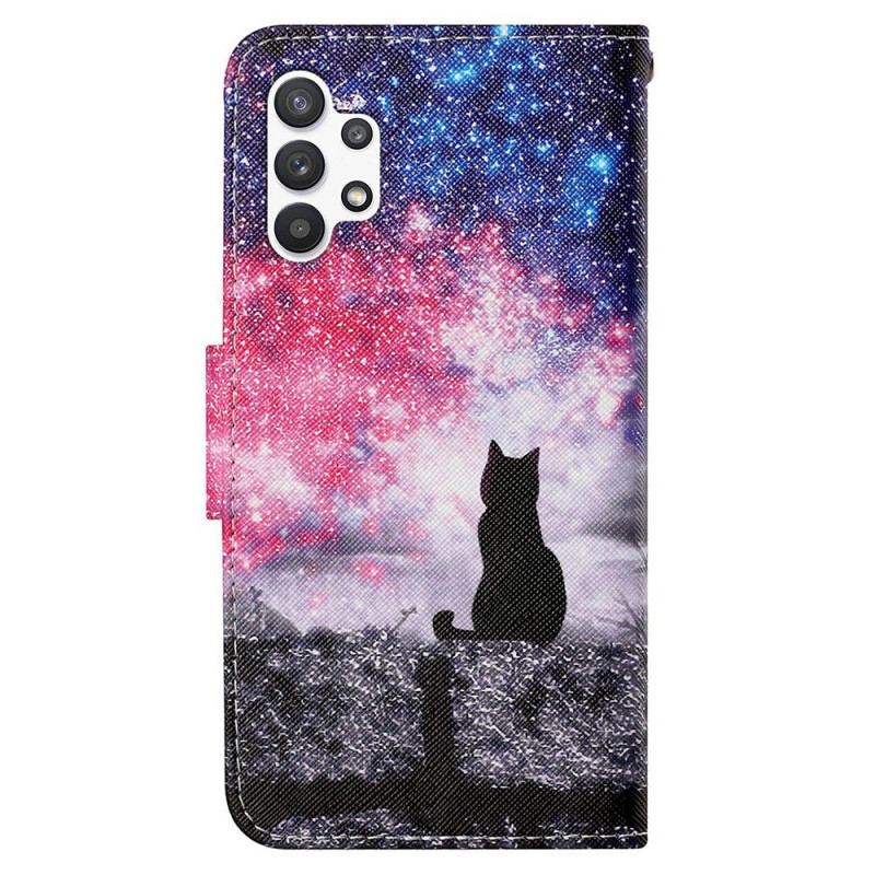 Capa Flip Para Samsung Galaxy A13 Skylight Cat