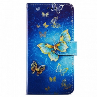 Capa Flip Para Samsung Galaxy A13 Vôo De Borboletas