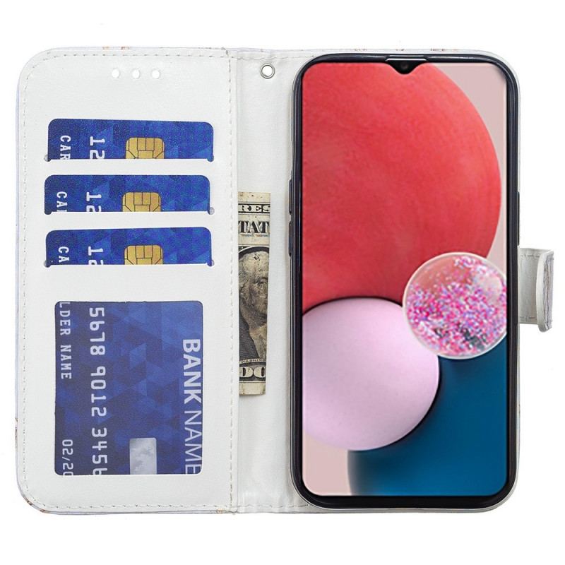 Capa Flip Para Samsung Galaxy A13 Vôo De Borboletas