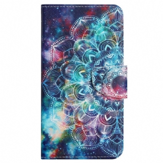 Capa Folio Para Samsung Galaxy A13 De Cordão Mandala De Tiras Chamativas