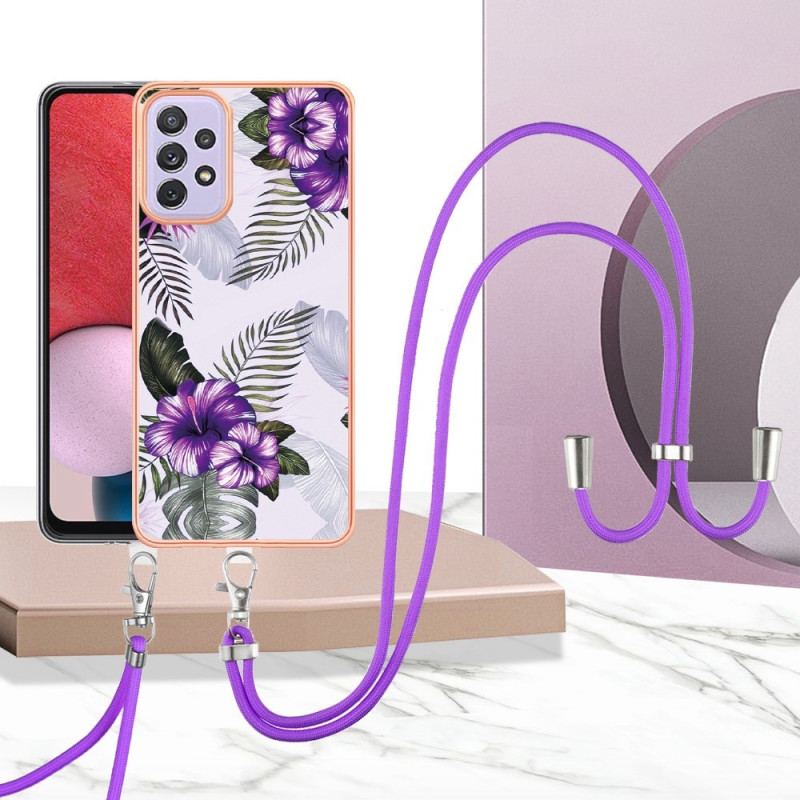 Capa Para Samsung Galaxy A13 De celular Com Cordão De Flor