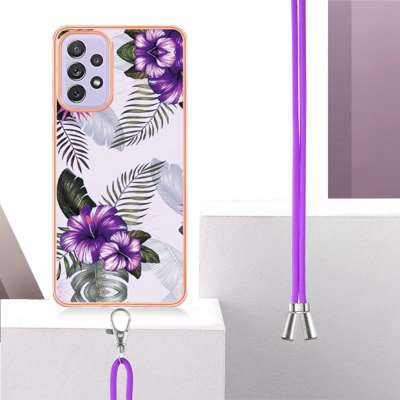 Capa Para Samsung Galaxy A13 De celular Com Cordão De Flor