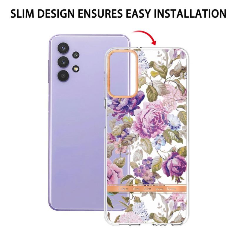 Capa Para Samsung Galaxy A13 Floral Sem Costura