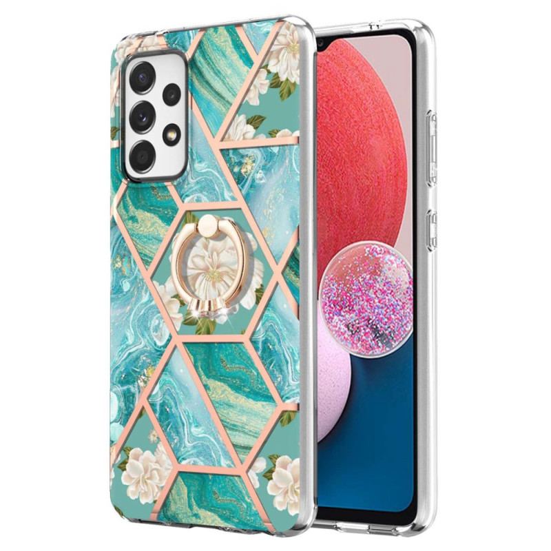 Capa Para Samsung Galaxy A13 Flores De Suporte De Anel