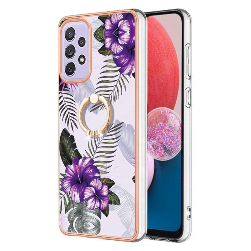 Capa Para Samsung Galaxy A13 Flores De Suporte De Anel