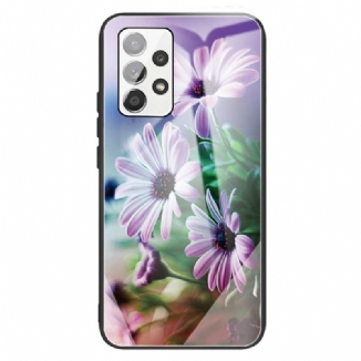 Capa Para Samsung Galaxy A13 Flores De Vidro Temperado