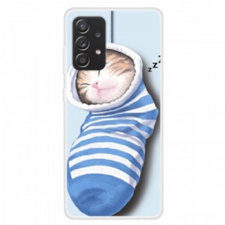 Capa Para Samsung Galaxy A13 Gatinho Dormindo