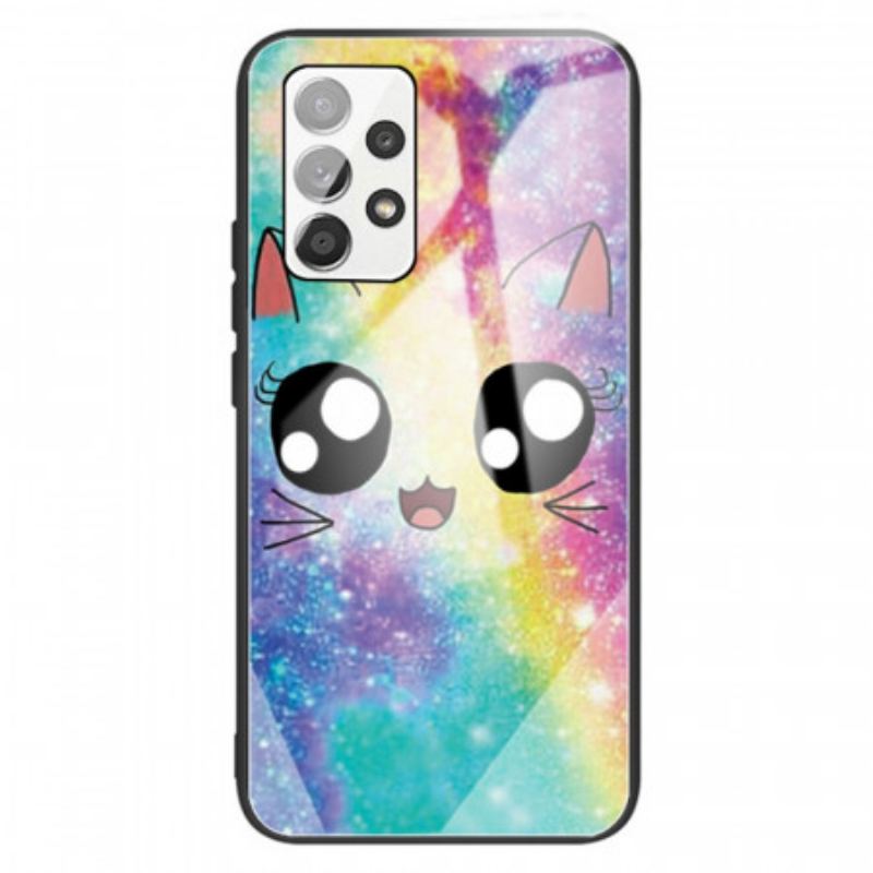 Capa Para Samsung Galaxy A13 Gato De Vidro Temperado