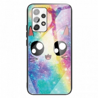 Capa Para Samsung Galaxy A13 Gato De Vidro Temperado