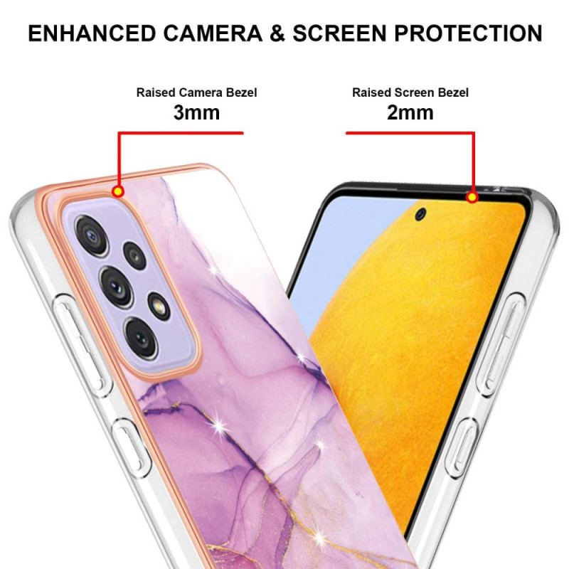 Capa Para Samsung Galaxy A13 Mármore Flexível De Silicone