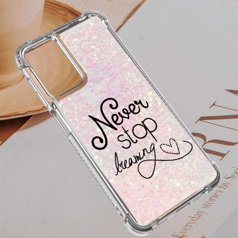 Capa Para Samsung Galaxy A13 Nunca Pare De Sonhar Com Glitter