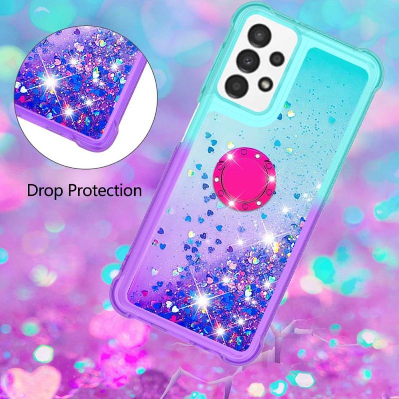 Capa Para Samsung Galaxy A13 Suporte De Anel Glitter