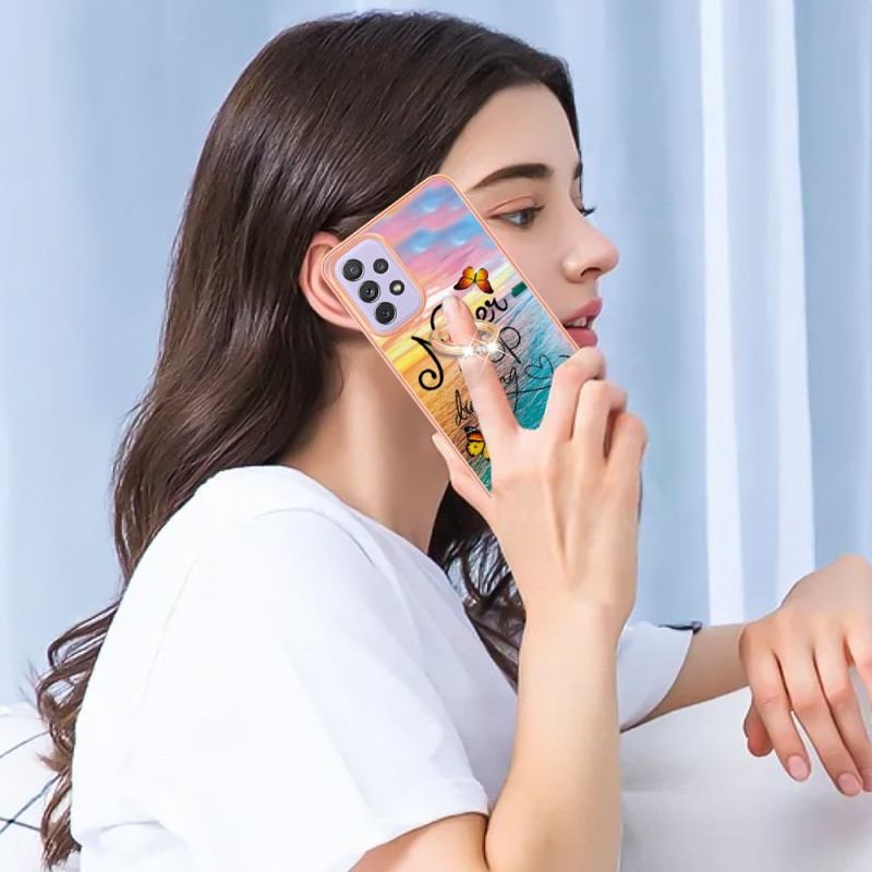 Capa Para Samsung Galaxy A13 Suporte De Anel Nunca Pare De Sonhar