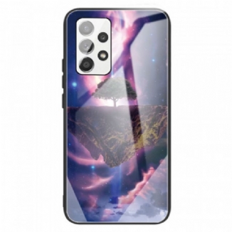 Capa Para Samsung Galaxy A13 Vidro Temperado Da Árvore Do Mundo