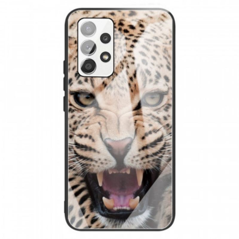 Capa Para Samsung Galaxy A13 Vidro Temperado Leopardo