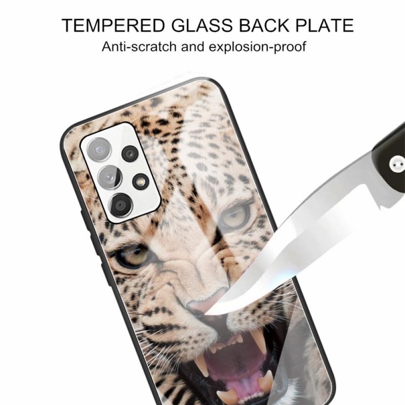 Capa Para Samsung Galaxy A13 Vidro Temperado Leopardo