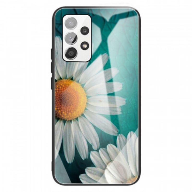 Capa Para Samsung Galaxy A13 Vidro Temperado Margarida